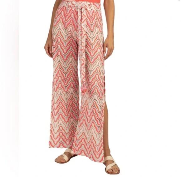NWT Trina Turk Swim Suit Coverup Wide Leg Crochet Pant Size Large $162 - Picture 3 of 7